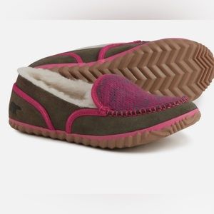 Sorel Tremblant Blanket Suede  Wool Moccasins  Women's Size 9 NIB